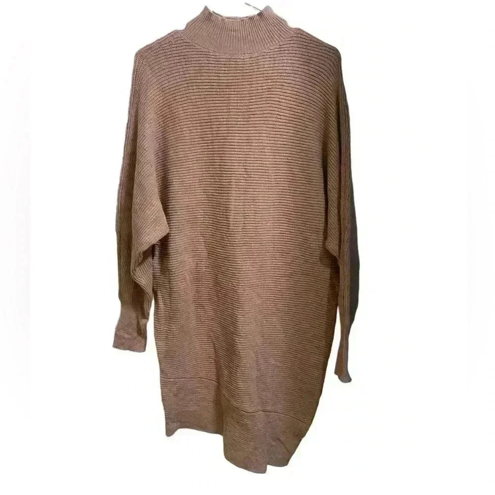 Express Blush Pink Asymmetrical Sweater Dress Size Medium - Picture 1 of 6